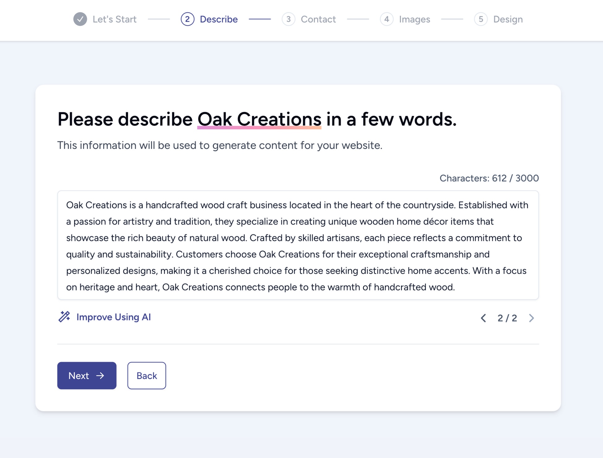 ZiPWP adds more details to your description after you use the AI Content feature.
